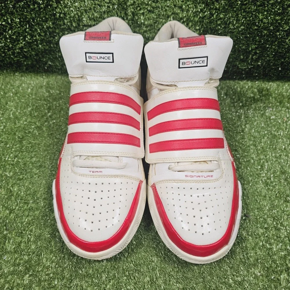 Adidas TS Bounce Commander Team White Red Athletic Basketball Sneakers Mens 11.5